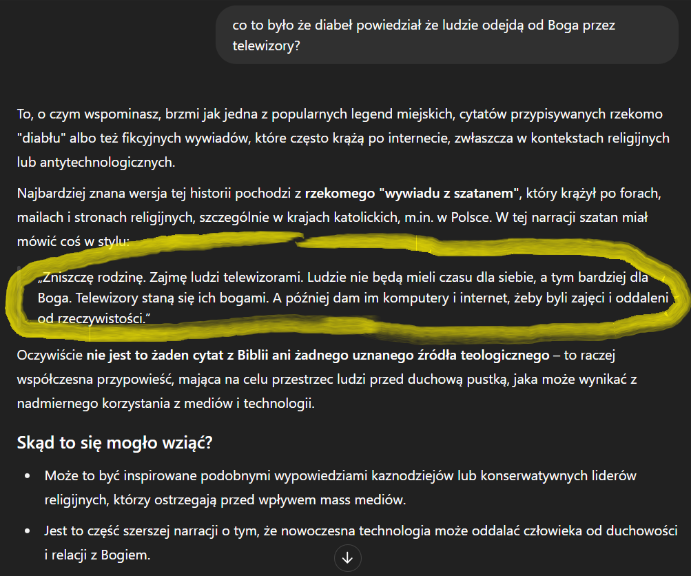 Przestroga przed Internetem i TV